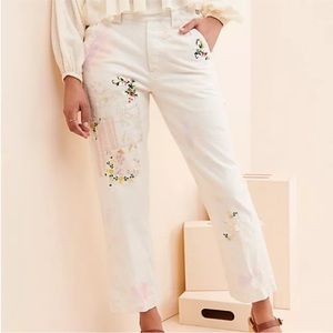 Free People Love Alive floral tie dye Boyfriend carpenterJeans 24